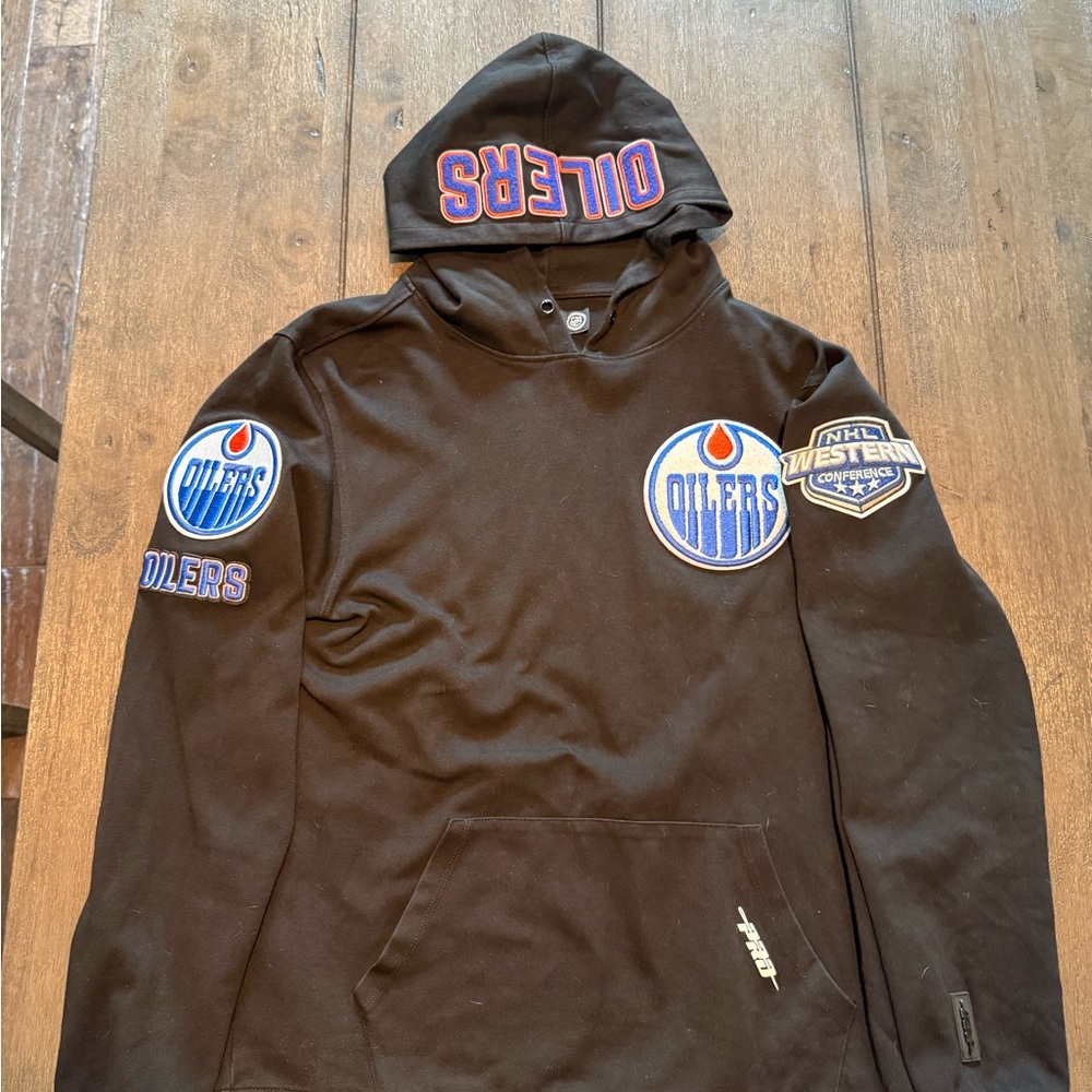 Pro Player Black Oilers Hoodie Men’s Size Large